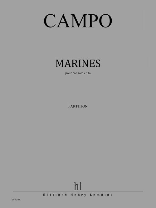 Marines - partition cor, Régis Campo