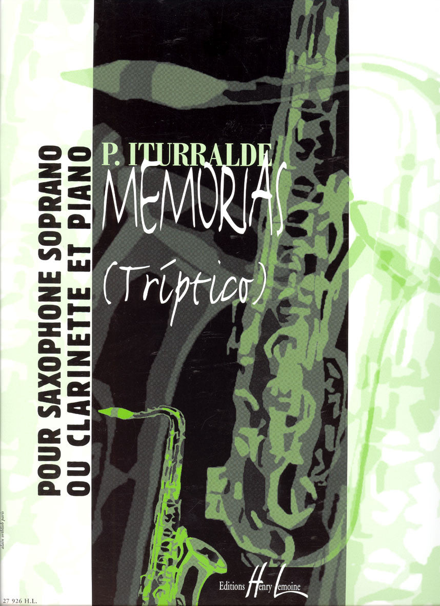 Memorias (Triptico) - partition saxophone, Pedro Iturralde