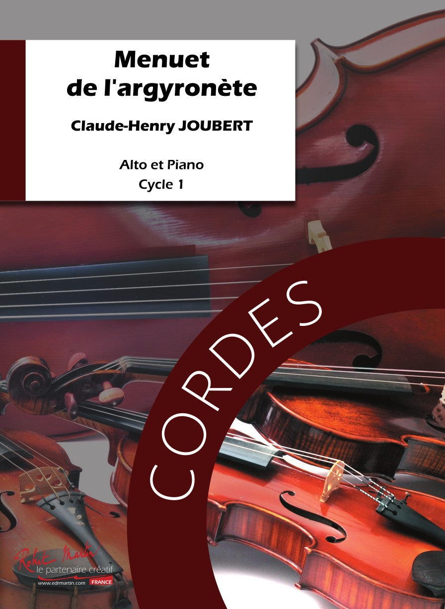 Menuet de l'argyronète - partition alto, Claude-Henry Joubert