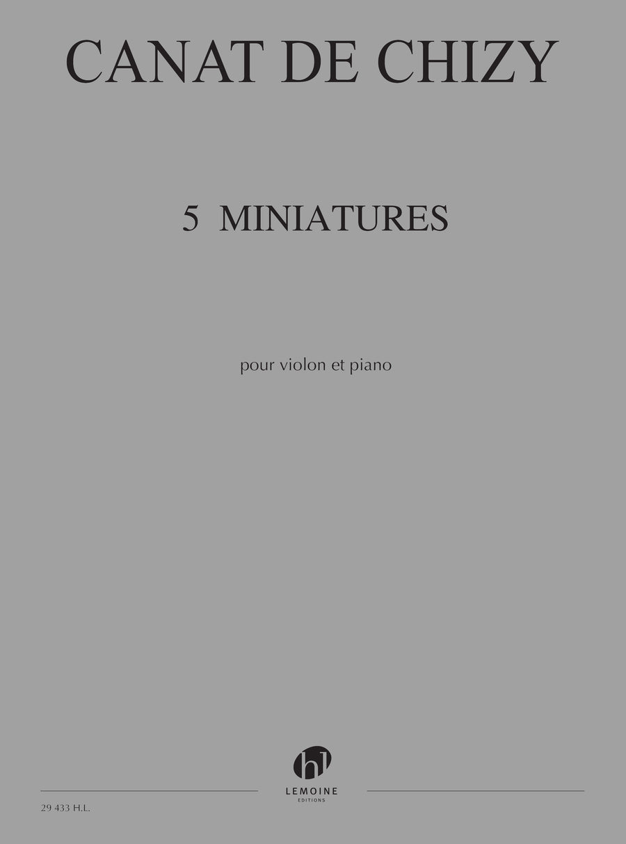 Miniatures (5) - partition violon, Edith Canat de Chizy