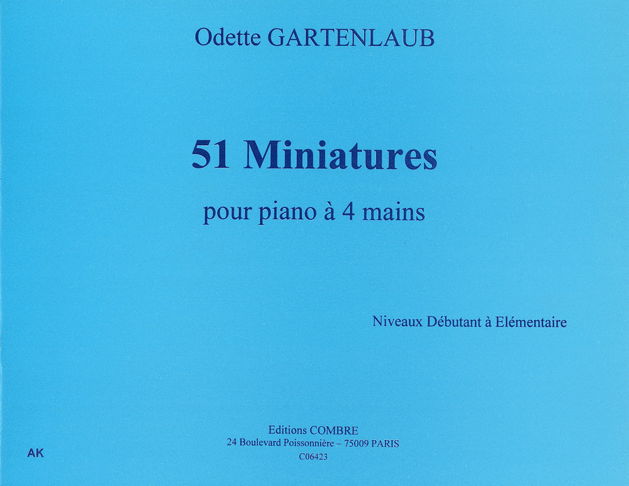 Miniatures (51) - partition piano, Odette Gartenlaub