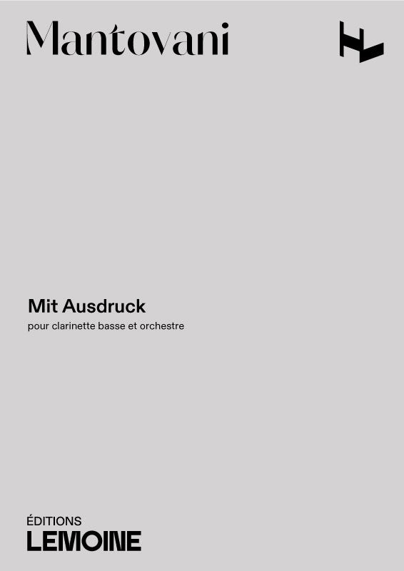 Mit Ausdruck - partition clarinette, Bruno Mantovani