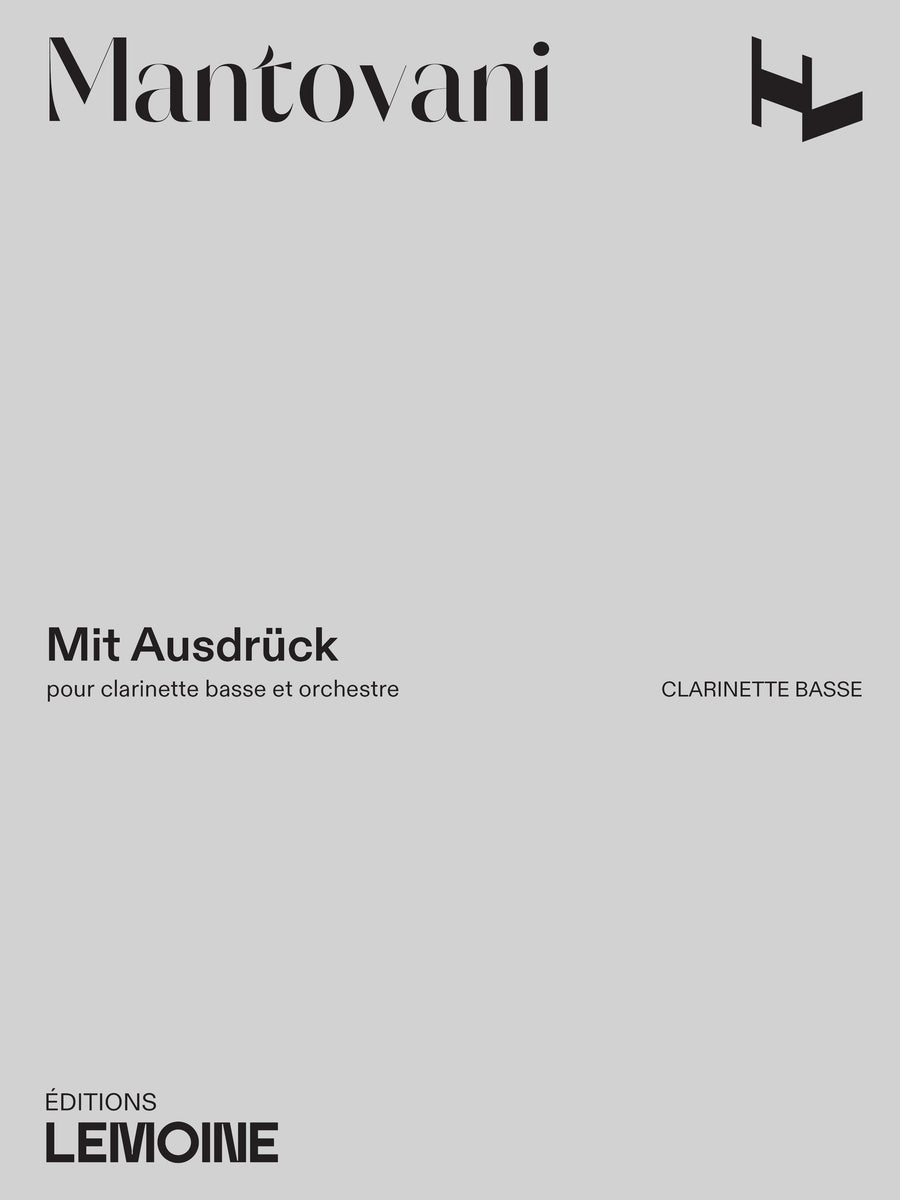 Mit Ausdruck - partition clarinette, Bruno Mantovani