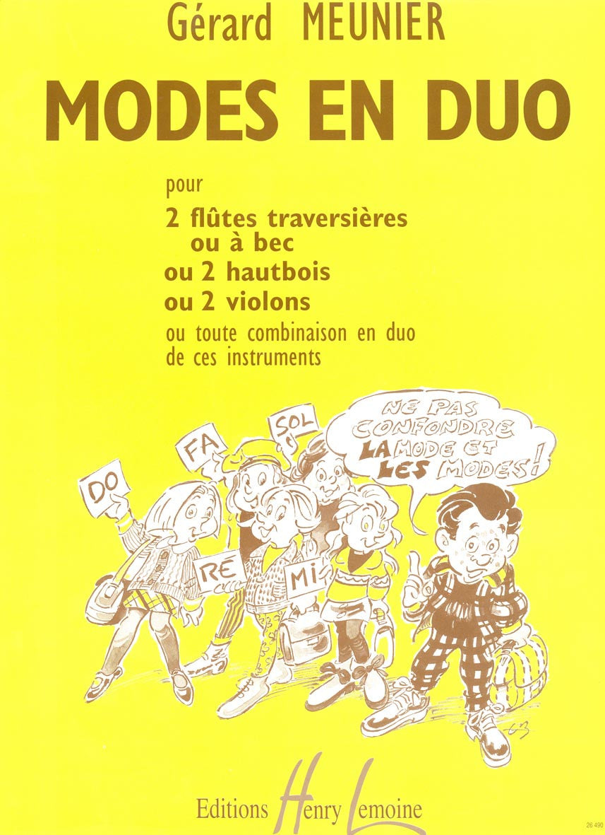 Modes en duo - partition flûte, Gérard Meunier