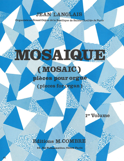 Mosaïque Vol.1 - partition orgue, Jean Langlais