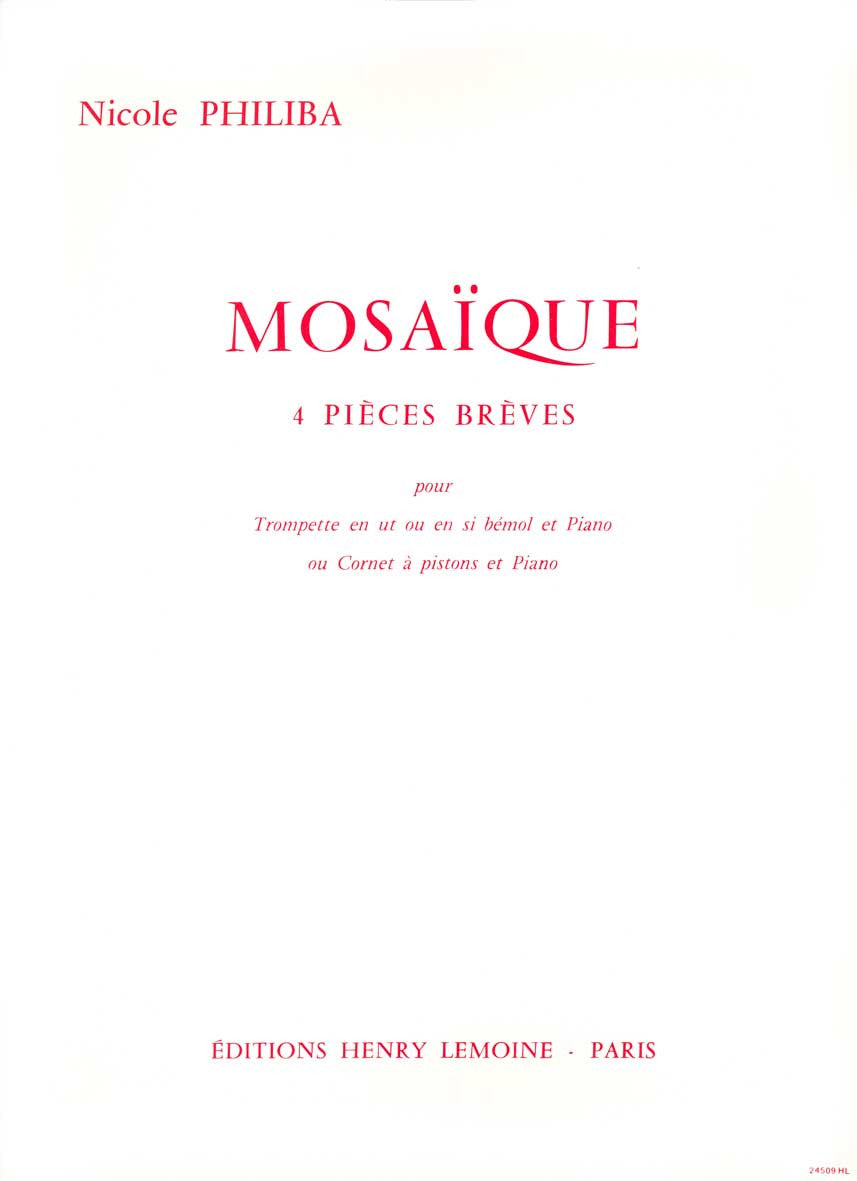 Mosaique - partition trompette, Nicole Philiba