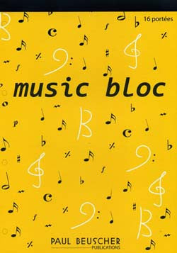 Music bloc 16 portées - solfège