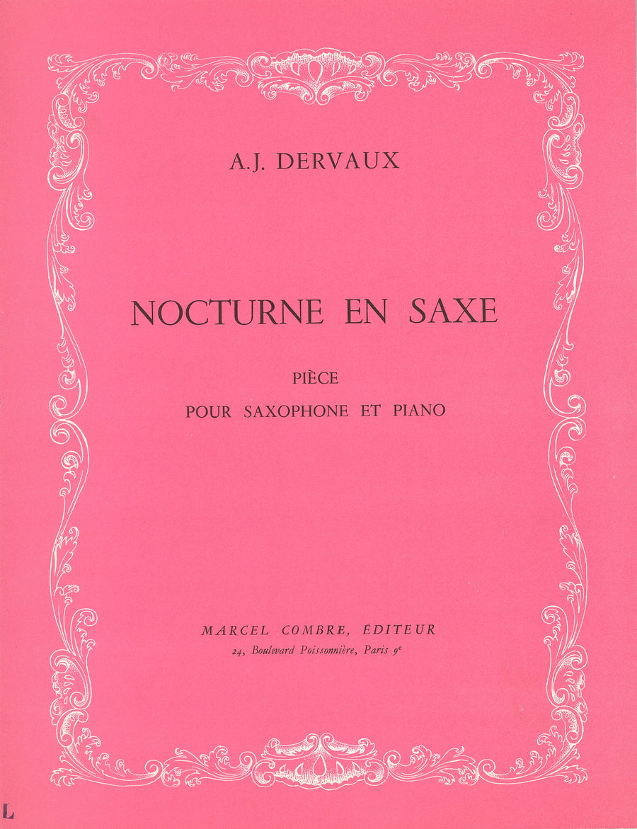 Nocturne en saxe - partition saxophone, André-Jean Dervaux