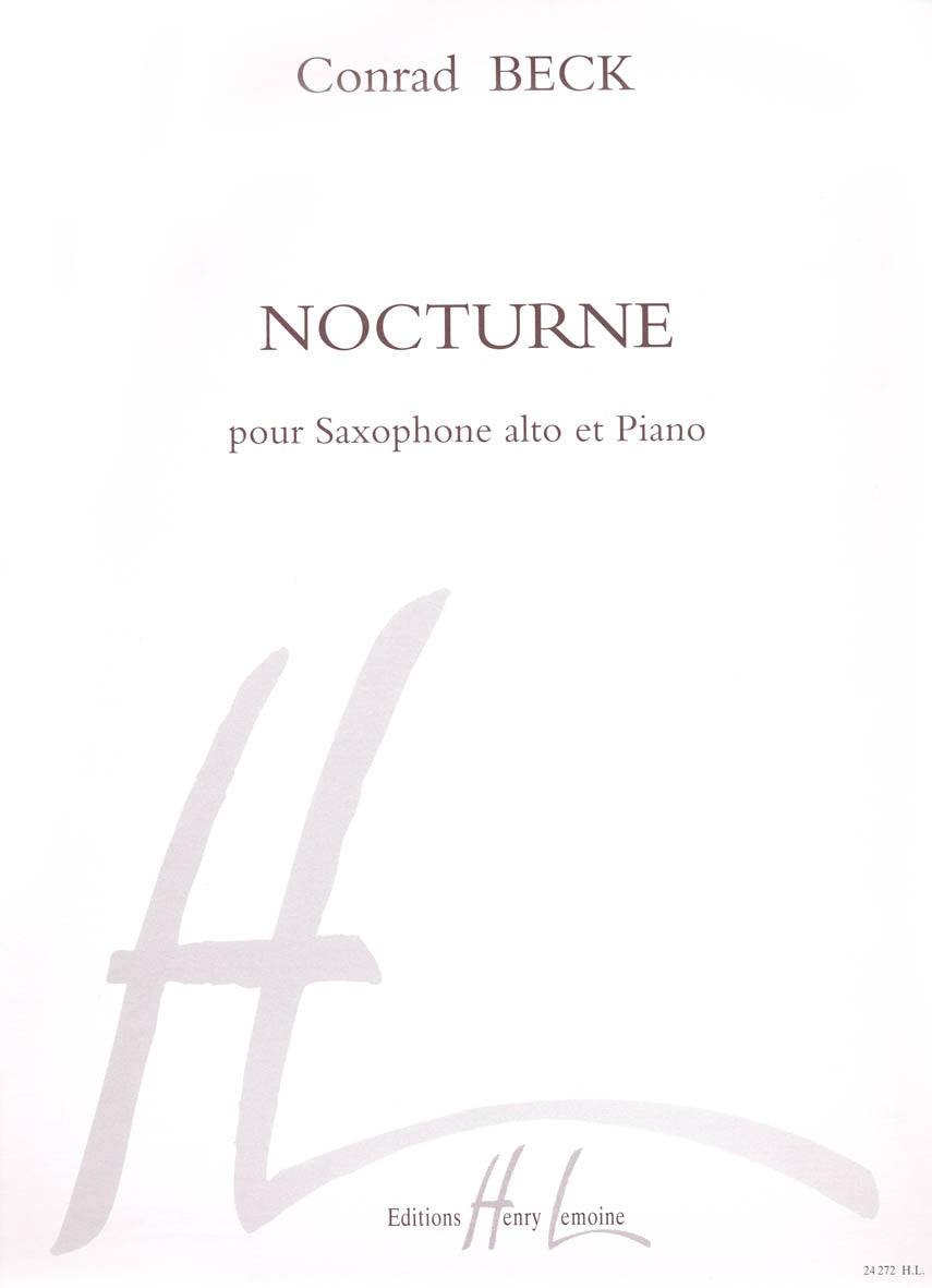 Nocturne - partition saxophone, Conrad Beck