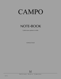 Note-book - partition cordes, Régis Campo