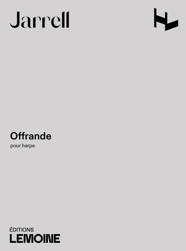 Offrande - partition harpe, Michael Jarrell