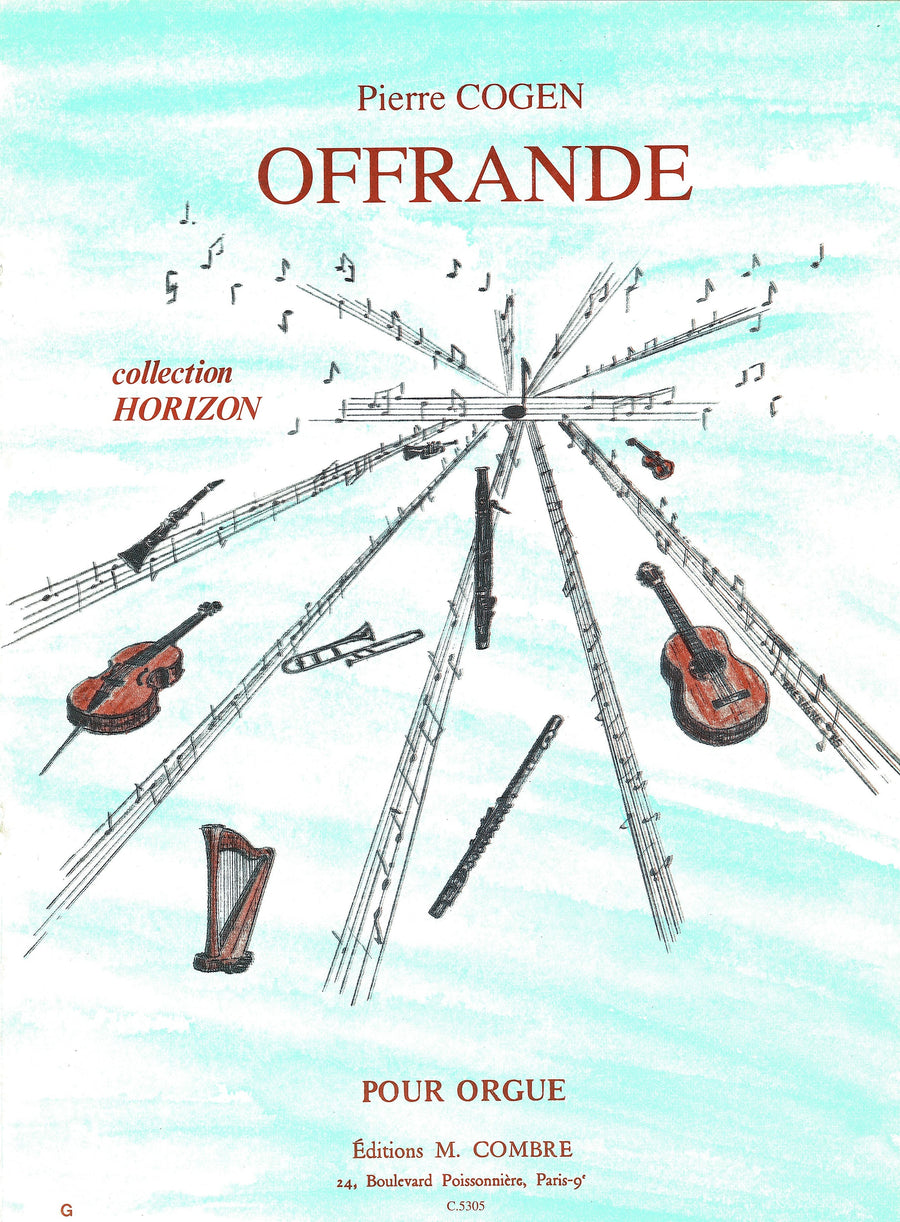 Offrande - partition orgue, Pierre Cogen