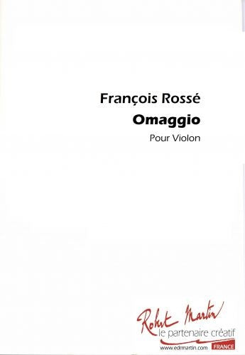 Omaggio - partition violon, François Rosse