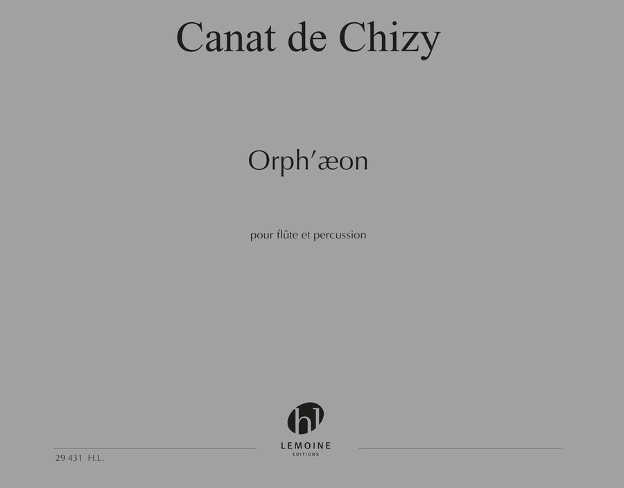 Orph'aeon - partition flûte, Edith Canat de Chizy
