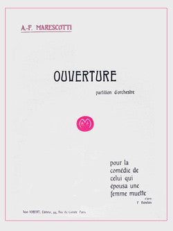 Ouverture - partition ensemble, André-François Marescotti