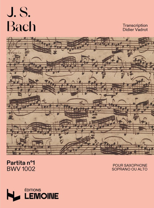 Partita n°1 BWV1002 - partition saxophone, Johann Sebastian Bach