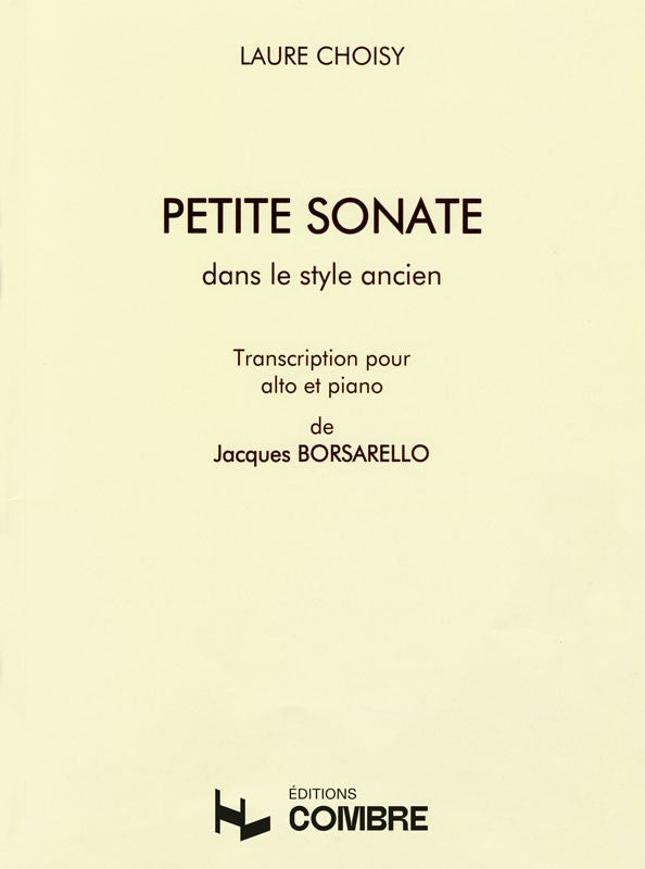 Petite sonate dans le style ancien - partition alto, Laure Choisy