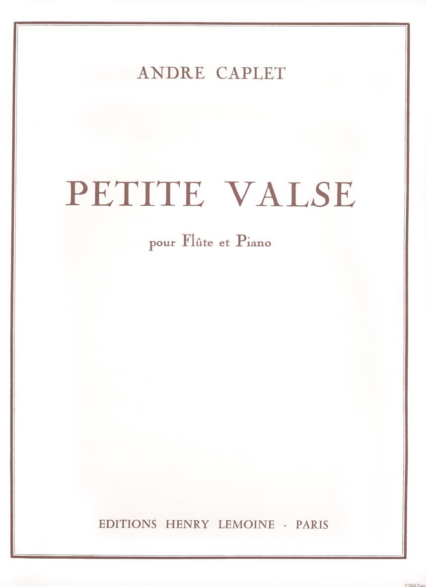 Petite valse - partition flûte, André Caplet