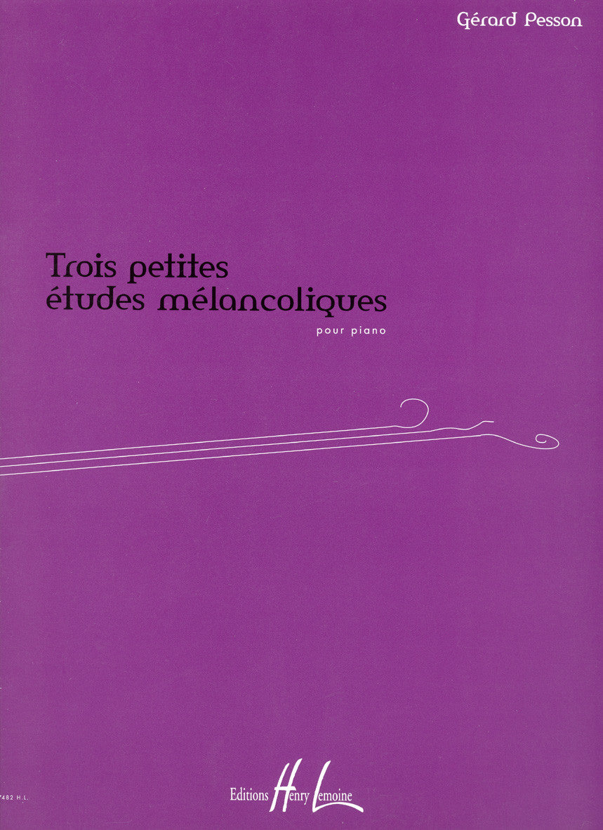 Petites études mélancoliques (3) - méthode de piano, Gérard Pesson