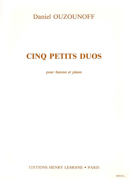 Petits duos - partition basson, Daniel Ouzounoff
