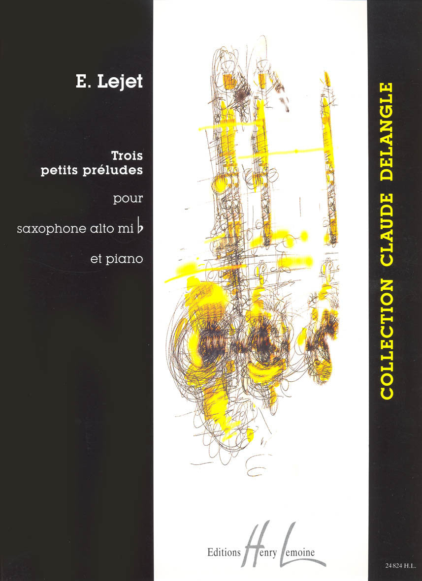 Petits préludes (3) - partition saxophone, Edith Lejet