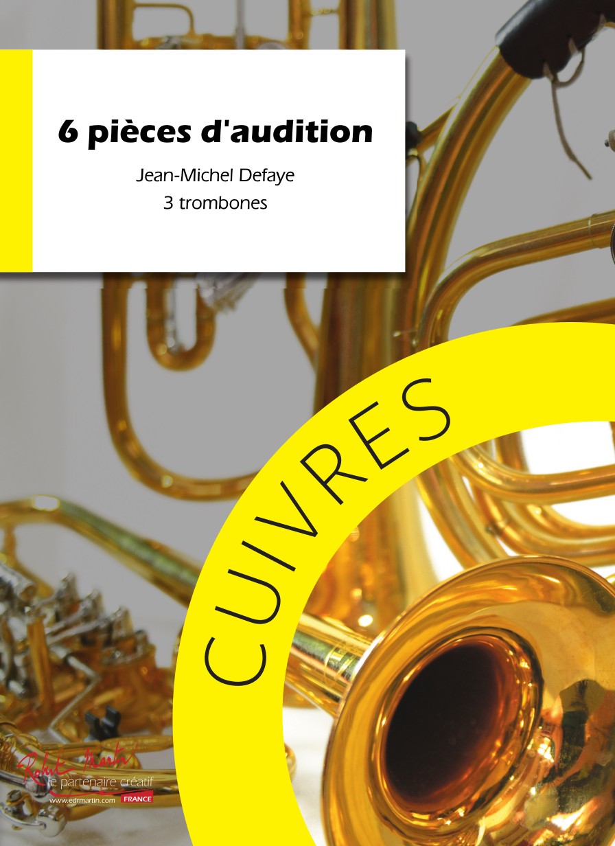 Pièces d'audition (6) - partition trombone, Jean-Michel Defaye
