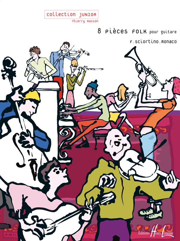 Pièces folk (8) - partition guitare, François Sciortino Monaco