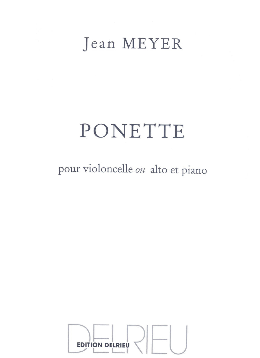 Ponette - partition violoncelle, Jean Meyer