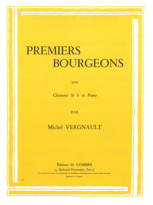Premiers bourgeons - partition clarinette, Michel Vergnault