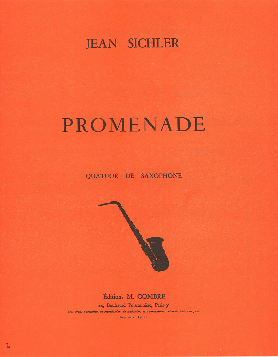 Promenade - partition saxophone, Jean Sichler