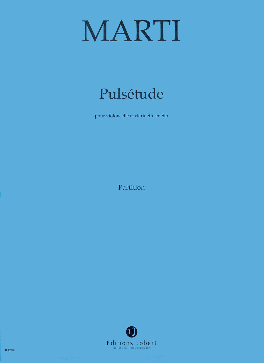 Pulsétude - partition clarinette, Jean-Christophe Marti