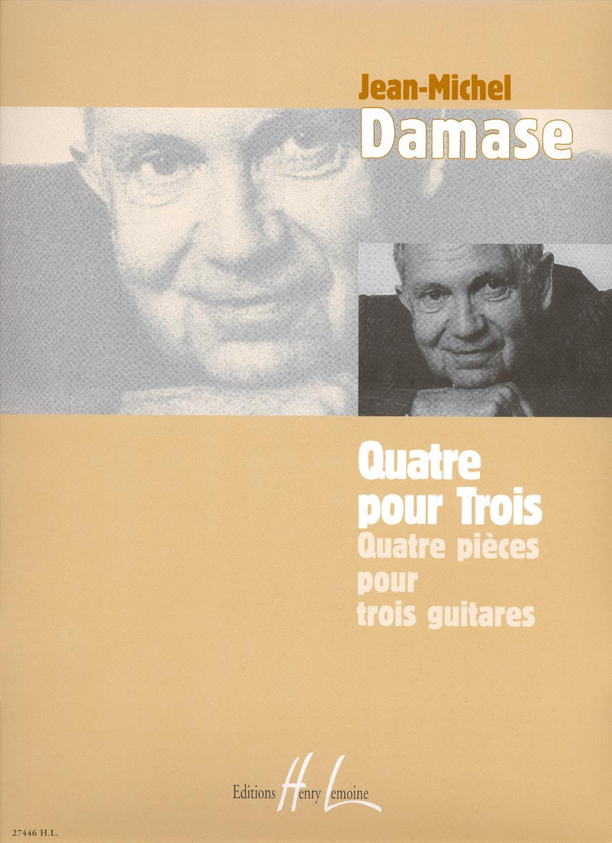Quatre pour trois - partition guitare, Jean-Michel Damase