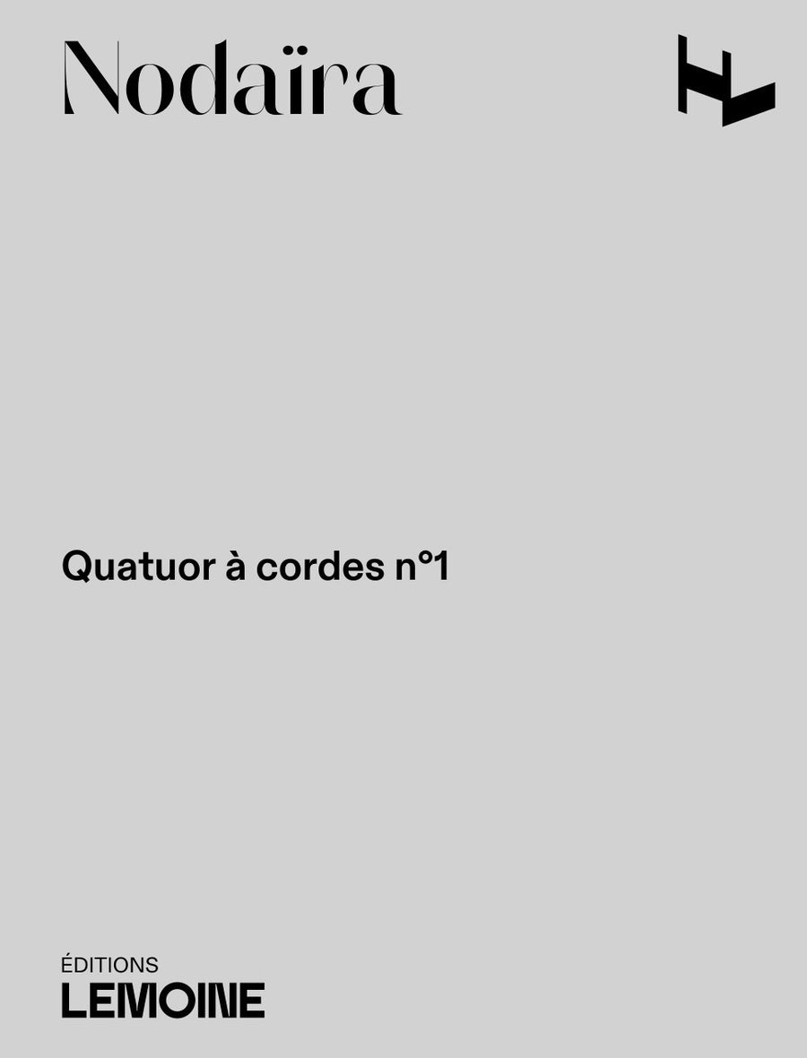 Quatuor à cordes n°1 - partition violon, Ichiro Nodaira