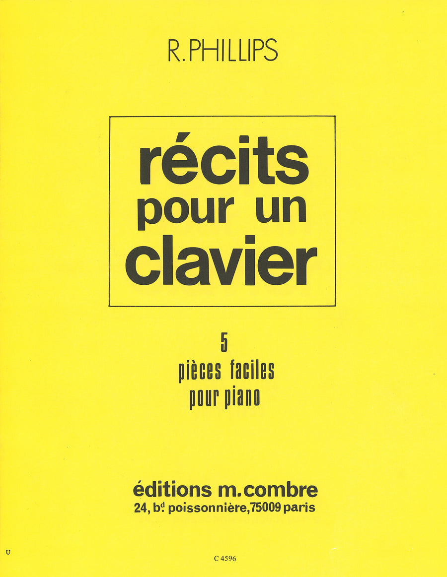 Récits pour un clavier - partition piano, Richard Phillips