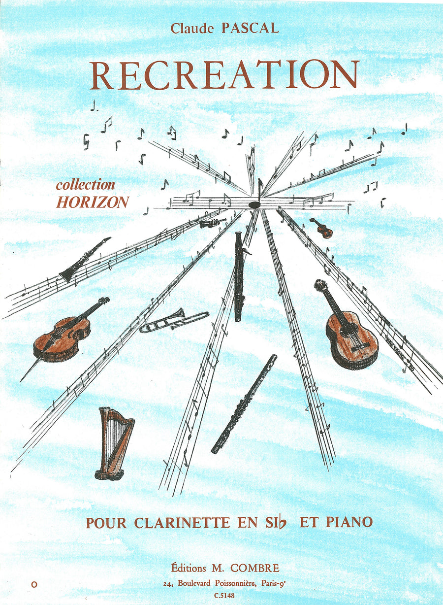 Recréation - partition clarinette, Claude Pascal