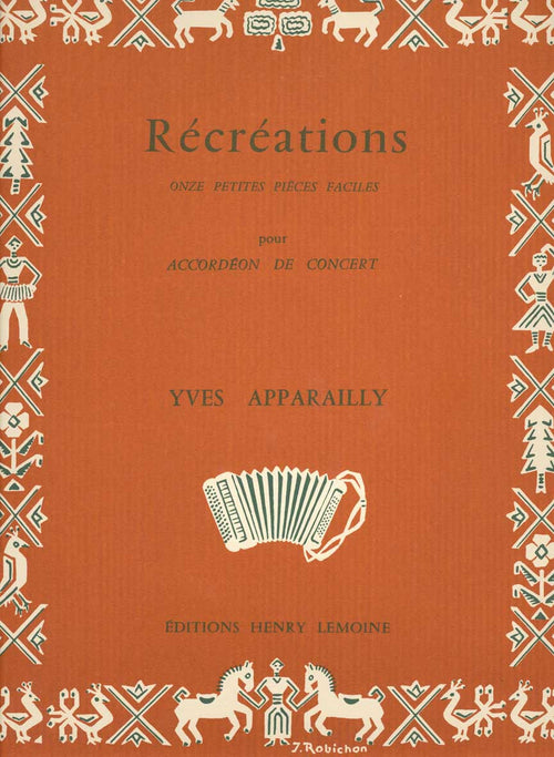Récréations - partition accordéon, Yves Apparailly