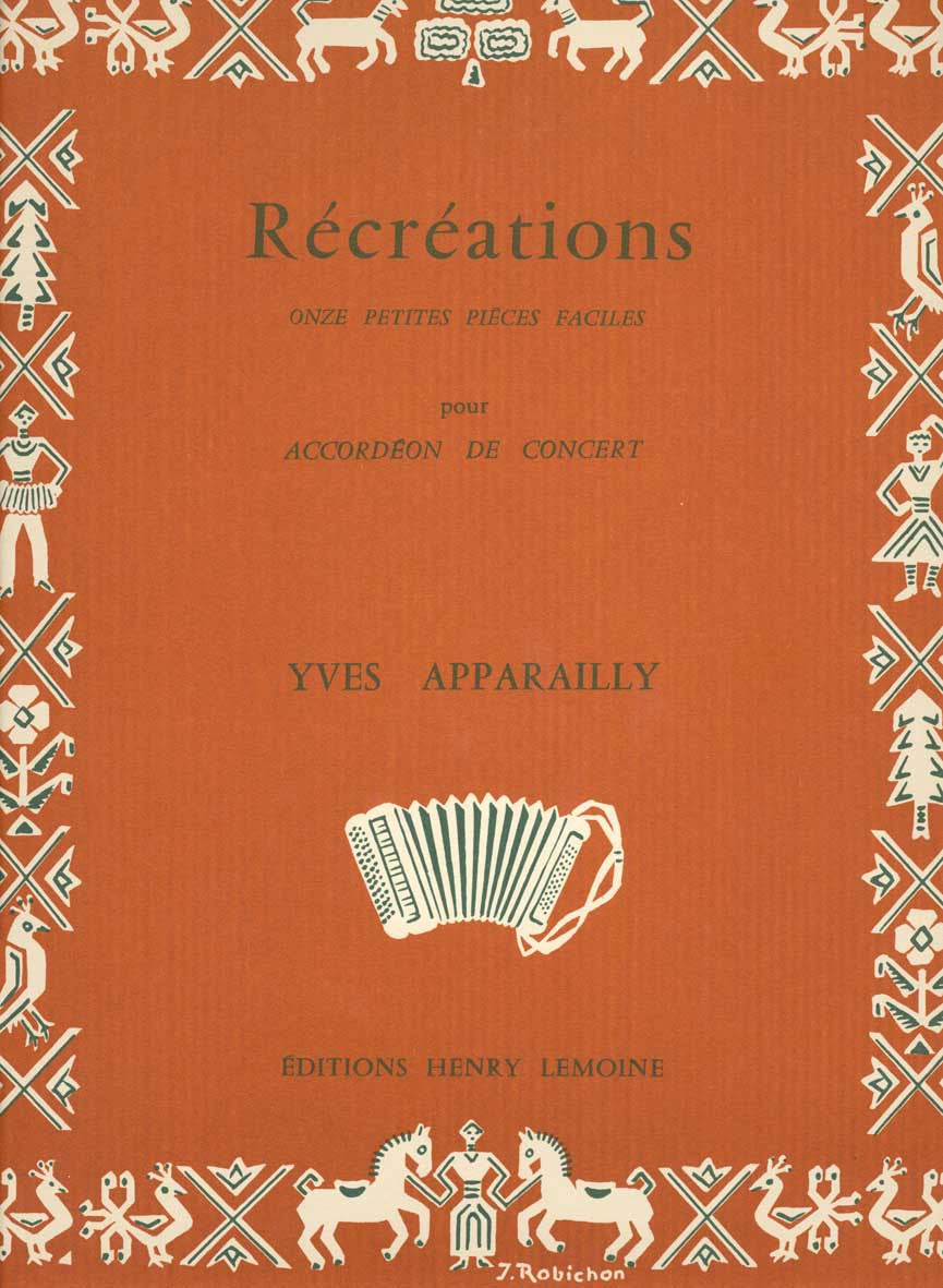 Récréations - partition accordéon, Yves Apparailly