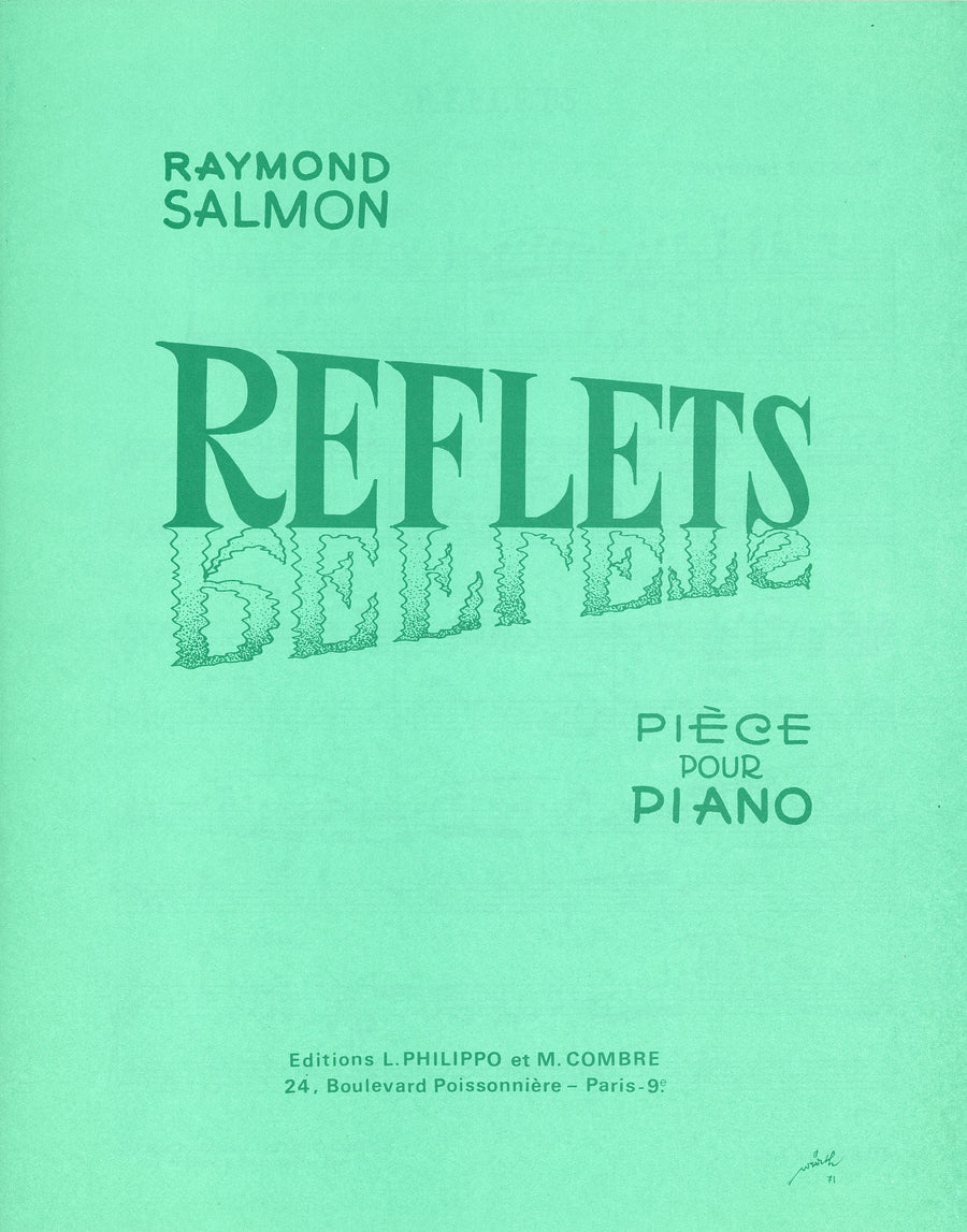 Reflets - partition piano, Raymond Salmon