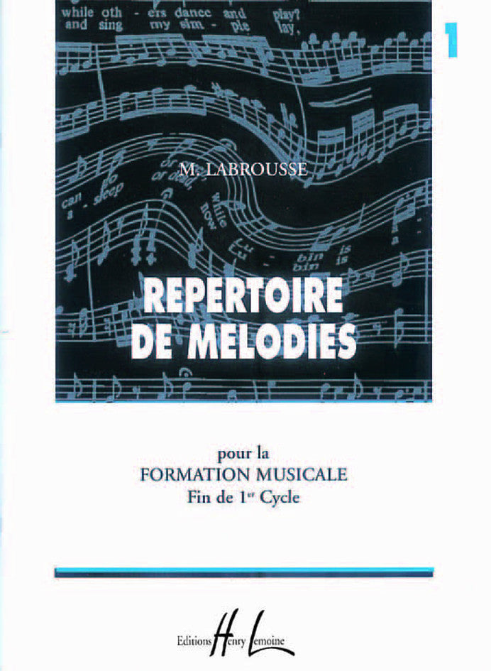 Répertoire de Mélodies Vol.1 - formation musicale, Marguerite Labrousse