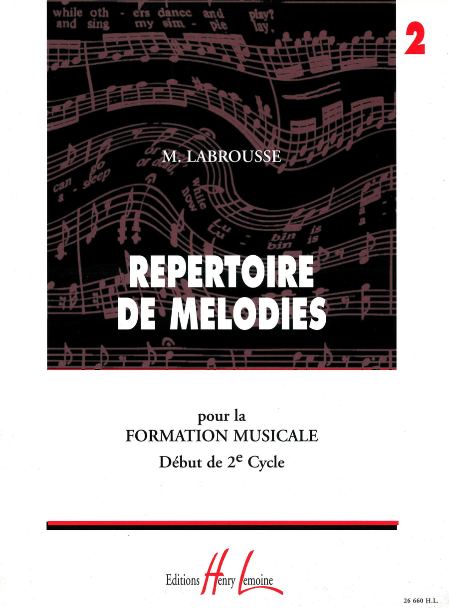 Répertoire de Mélodies Vol.2 - formation musicale, Marguerite Labrousse