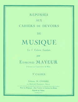 Réponses aux devoirs du No.5 - formation musicale, Mayeur