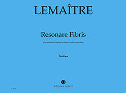 Resonare Fibris - partition percussions, Dominique Lemaître