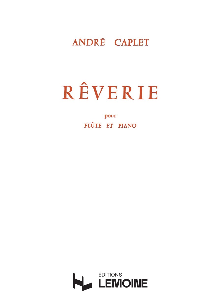 Rêverie - partition flûte, André Caplet