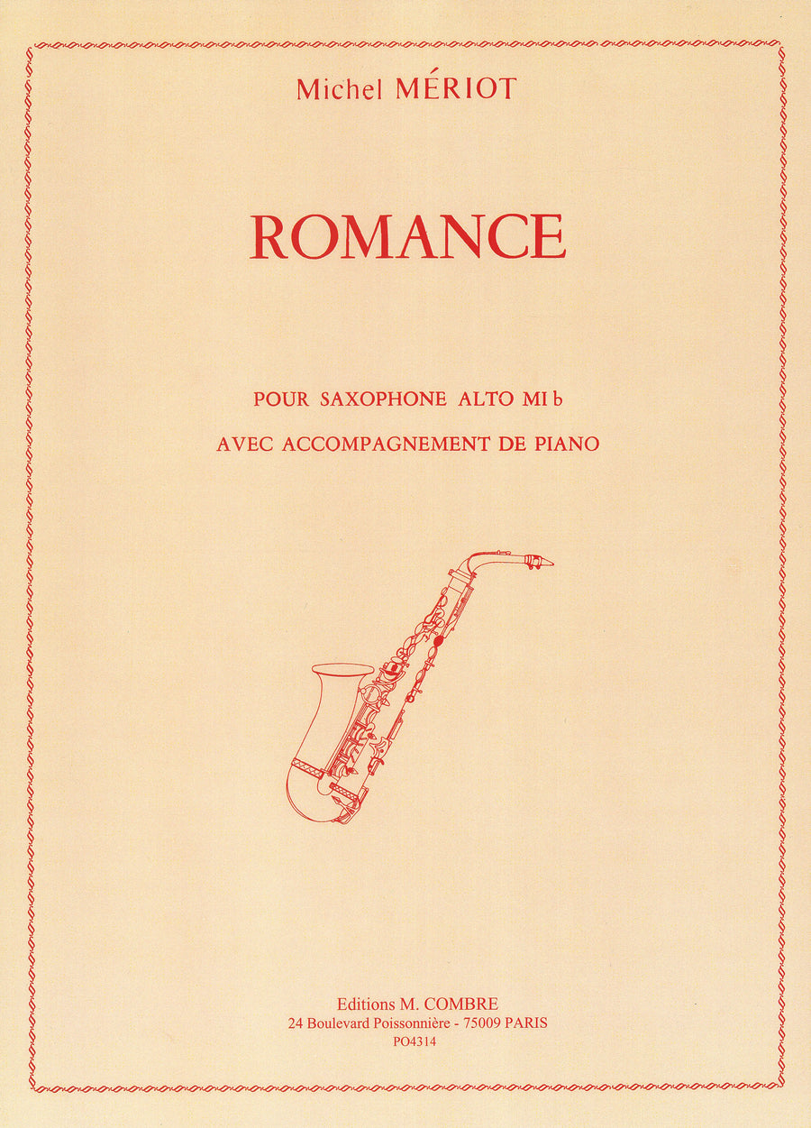 Romance - partition saxophone, Michel Meriot