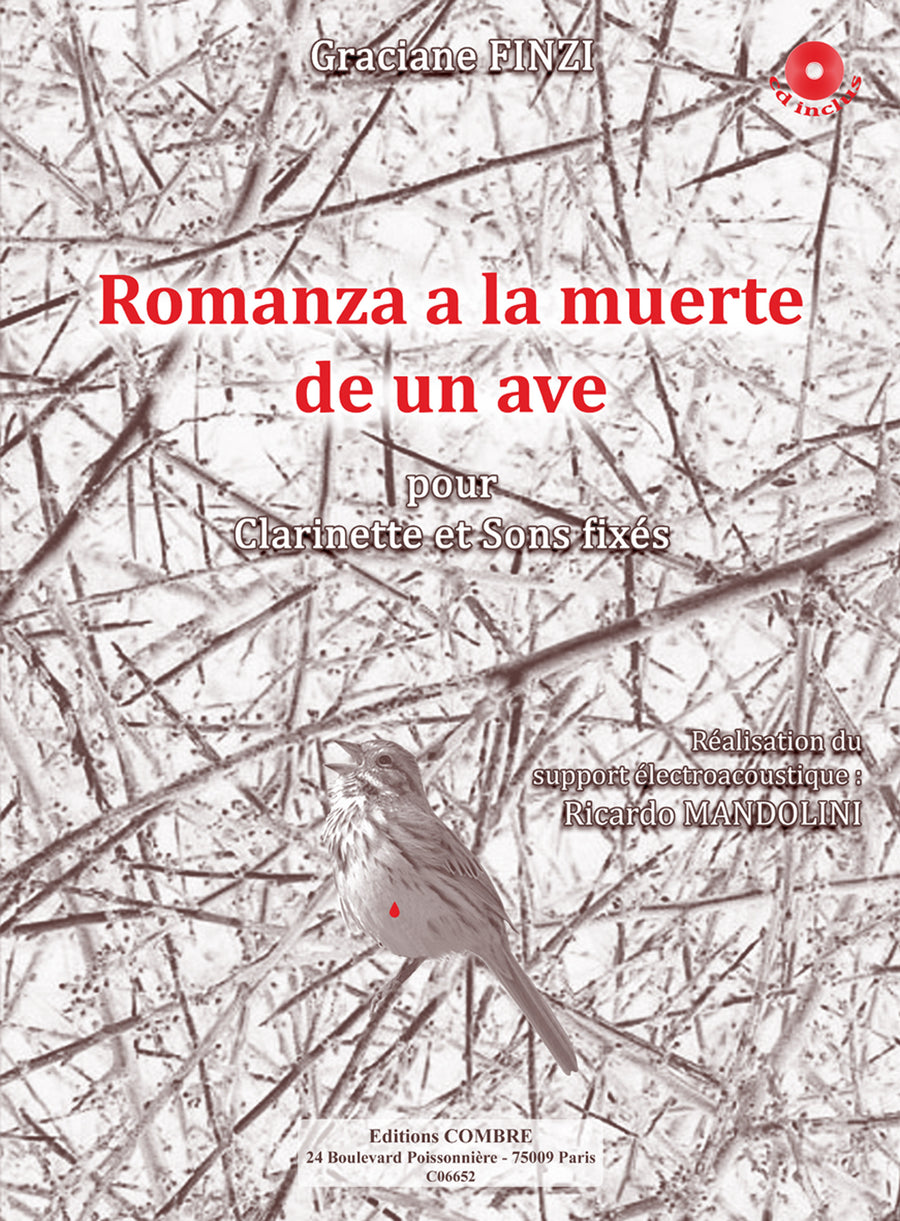 Romanza a la muerte d'un ave - partition clarinette, Graciane Finzi