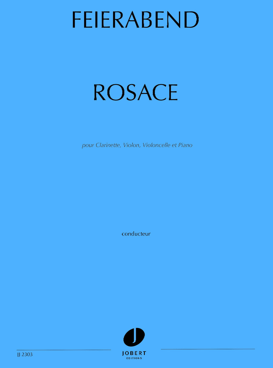 Rosace - partition clarinette, Tobias Feierabend