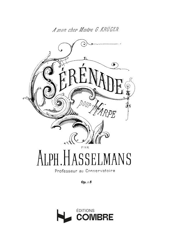 Sérénade Op.5 - partition harpe, Alphonse Hasselmans