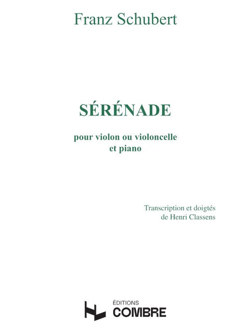 Sérénade - partition violon, Franz Schubert