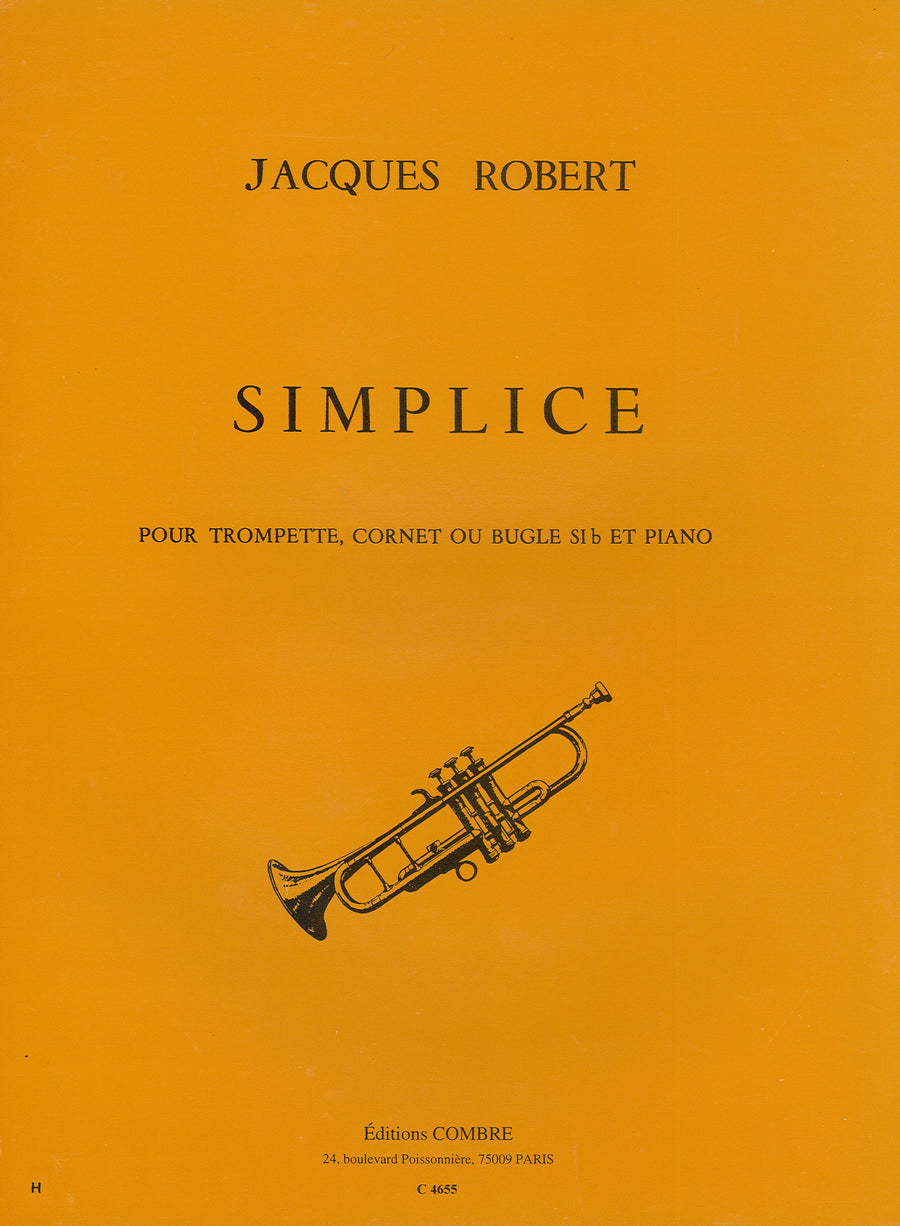 Simplice - partition trompette, Jacques Robert
