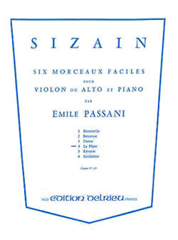 Sizain 4 : Pluie - partition violon, Emile Passani